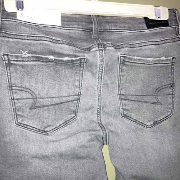American Eagle Outfitters Gray Skinny Distressed Jeans - Picture 7 of 15